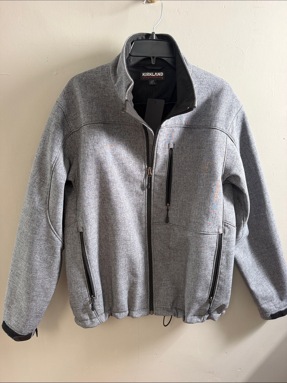 Kirkland Signature Men's Light Gray Softshell Jacket